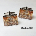 Crystal zircon cufflink