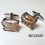 Crystal zircon cufflink