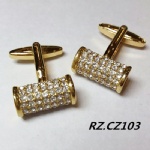 Crystal zircon cufflink