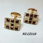 Crystal zircon cufflink