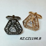 Crystal zircon cufflink