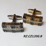Crystal zircon cufflink