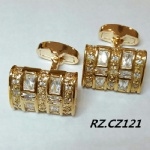 Crystal zircon cufflink