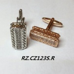 Crystal zircon cufflink
