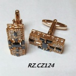 Crystal zircon cufflink
