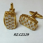 Crystal zircon cufflink
