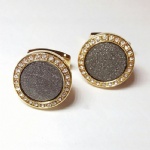 Men cufflink with crystal