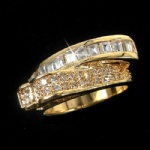 Gold silver ring