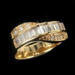 Gold Plated ring with cz stone