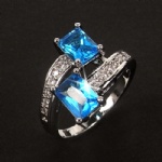 Sapphire silver ring