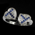 Heart silver ring