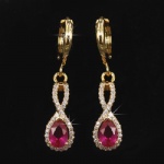 Gold plated earring with cz