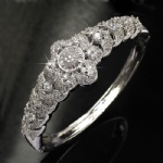 Shiny silver bangle