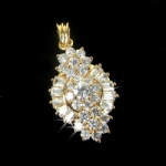 Gold plated pendant with cz